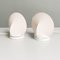 Mid-Century Italian Modern White Fabric Bedside Lamps, 1970s, Set of 2, Image 2