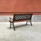 Mid-Century Italian Modern Wood & Cast Iron Outdoor Bench, 1960s 5