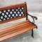 Mid-Century Italian Modern Wood & Cast Iron Outdoor Bench, 1960s 7