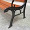 Mid-Century Italian Modern Wood & Cast Iron Outdoor Bench, 1960s 10