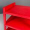 Italian Modern Red Plastic Trolley With Three Shelves & Wheels, 1980s, Image 7