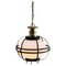 Mid-Century Metal & Opaline Glass Pendant Lamp 2