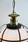 Lámpara colgante Mid-Century de metal y vidrio opalino, Imagen 8