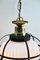 Mid-Century Metal & Opaline Glass Pendant Lamp 8