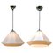 Pendant Lamps with Opaline Shades from Phillips, Netherlands, 1930s, Set of 2 1