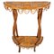 Mid-Century Rattan & Bamboo Console Table, Italy, 1960s, Image 1