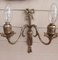 Antique French Louis XV Style Wall Sconces in Brass, Set of 3 3