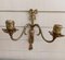 Appliques Murales Style Louis XV Antiques en Laiton, France, Set de 3 4