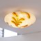 Lámpara de techo vintage de cristal de Murano blanco, Imagen 3