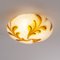 Weiße Vintage Murano Glas Deckenlampe 2