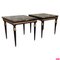 Table Basse en Acajou avec Supports en Bronze et Plateau en Marbre, France, Set de 2 1