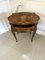 Viktorianischer französischer Tisch aus Wurzel- & Nussholz mit Intarsien 7