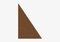 Alfombra triangular lisa marrón de Marqqa, Imagen 1