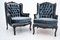 Antique French Blue Armchairs, 1920s, Set of 2 2