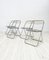 Vintage Plia Folding Chairs by Giancarlo Piretti for Anonima Castelli, 1960s, Set of 4 9