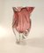 Moderate Vase aus Rosa Murano Kristallglas 4