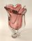 Moderate Vase aus Rosa Murano Kristallglas 7