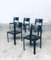 Postmodern Italian Leather Dining Chairs by Matteo Grassi, 1970s, Set of 5, Image 9