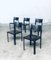 Sedie da pranzo postmoderne in pelle di Matteo Grassi, Italia, anni '70, set di 5, Immagine 9