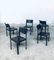 Sedie da pranzo postmoderne in pelle di Matteo Grassi, Italia, anni '70, set di 5, Immagine 20