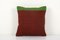 Red Square Handwoven Kilim Cushion Cover 1