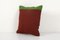 Red Square Handwoven Kilim Cushion Cover 2