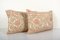 Suzani Pink Cushion Covers from Uzbek Textile, Set of 2 3