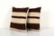 Turkish Striped Square Kilim Cushion Covers, Set of 2 2