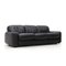 Piumotto 3-Sitzer Sofa aus schwarzem Leder von Arrigo Arrigoni für Busnelli, 1970er 2