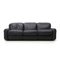 Piumotto 3-Seater Sofa in Black Leather by Arrigo Arrigoni for Busnelli, 1970s, Image 4