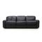 Piumotto 3-Sitzer Sofa aus schwarzem Leder von Arrigo Arrigoni für Busnelli, 1970er 4