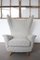 Italian Wingback Lounge Chair in Light Grey Bouclé, 1950s 9