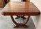 Mid-Century Walnut Dining Table with Extensions and Carved Edges 3