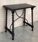 19th Century Spanish Walnut with Turned Legs and Iron Stretcher Side Table, Image 3