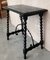 19th Century Spanish Walnut with Turned Legs and Iron Stretcher Side Table, Image 9