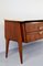 Italienisches Sideboard aus Nussholz mit Carrara Marmor & Messing, 1960er 11