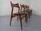 Teak & Leather Model 310 Dining Chairs by Erik Buch for Chr. Christensen, Set of 4, 1960s, Image 2