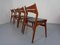 Teak & Leather Model 310 Dining Chairs by Erik Buch for Chr. Christensen, Set of 4, 1960s, Image 5