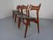 Teak & Leather Model 310 Dining Chairs by Erik Buch for Chr. Christensen, Set of 4, 1960s, Image 3