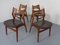 Teak & Leather Model 310 Dining Chairs by Erik Buch for Chr. Christensen, Set of 4, 1960s 1