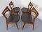 Teak & Leather Model 310 Dining Chairs by Erik Buch for Chr. Christensen, Set of 4, 1960s, Image 9