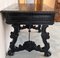 19th Century Spanish Carved Walnut Renaissance Library or Writing Desk 8