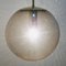 Large Mid-Century Smoked Air-Bubbled Glass Ball Pendant Light from Limburg, Germany, 1970s 6