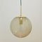 Large Mid-Century Smoked Air-Bubbled Glass Ball Pendant Light from Limburg, Germany, 1970s 1