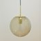 Large Mid-Century Smoked Air-Bubbled Glass Ball Pendant Light from Limburg, Germany, 1970s, Image 1