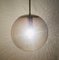 Large Mid-Century Smoked Air-Bubbled Glass Ball Pendant Light from Limburg, Germany, 1970s 5