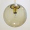 Large Mid-Century Smoked Air-Bubbled Glass Ball Pendant Light from Limburg, Germany, 1970s, Image 4