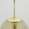 Large Mid-Century Smoked Air-Bubbled Glass Ball Pendant Light from Limburg, Germany, 1970s, Image 7