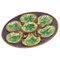 20th Century Majolica Green Oyster Plate 1