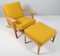 Model 290 Lounge Chair with Ottoman by Hallingdal for Getama, 1970s, Set of 2 2